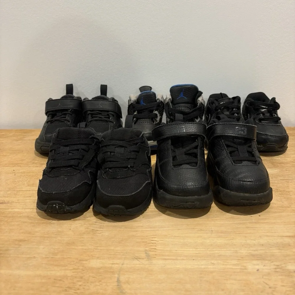 Jordan Nike Lot Of 5 Boy Toddler Shoes 5C Black
